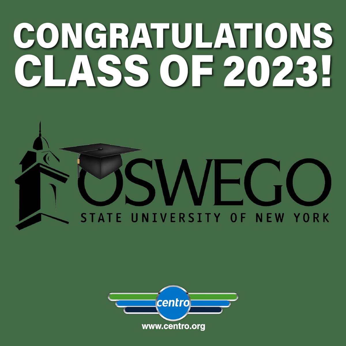 GoCentroBus's tweet image. #Graduation2023 #SUNYOswego #CongratsGrads