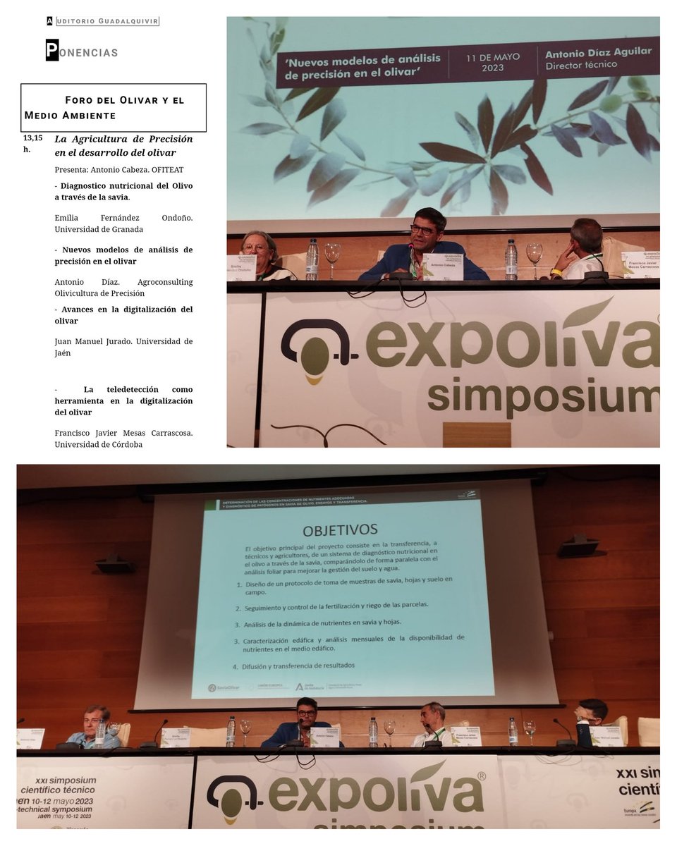 En el dia de hoy, a las 13:00 h, se ha celebrado la ponencia "La agricultura de precisión en el desarrollo del olivar", dentro del Foro del Olivar y el Medio Ambiente, en la XXI edición de EXPOLIVA.

En dicho acto ha participado nuestro CEO Antonio Cabeza en calidad de moderador.