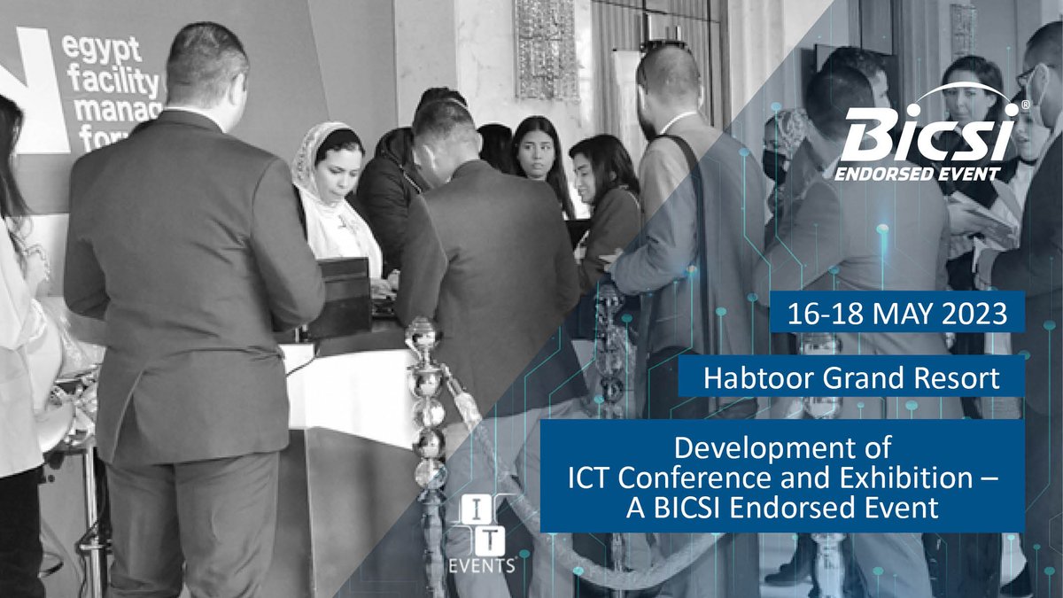 BICSI's tweet image. Register Today for the Development of ICT Conference and Exhibition – A BICSI Endorsed Event, taking place 16-18 May 2023 in Habtoor Grand Resort, Dubai.

#DesignToSustain #lCT #TechnologyProviders #Systemlntegrators #BICSI #lnnovate #dubai

bit.ly/3V9hFXl