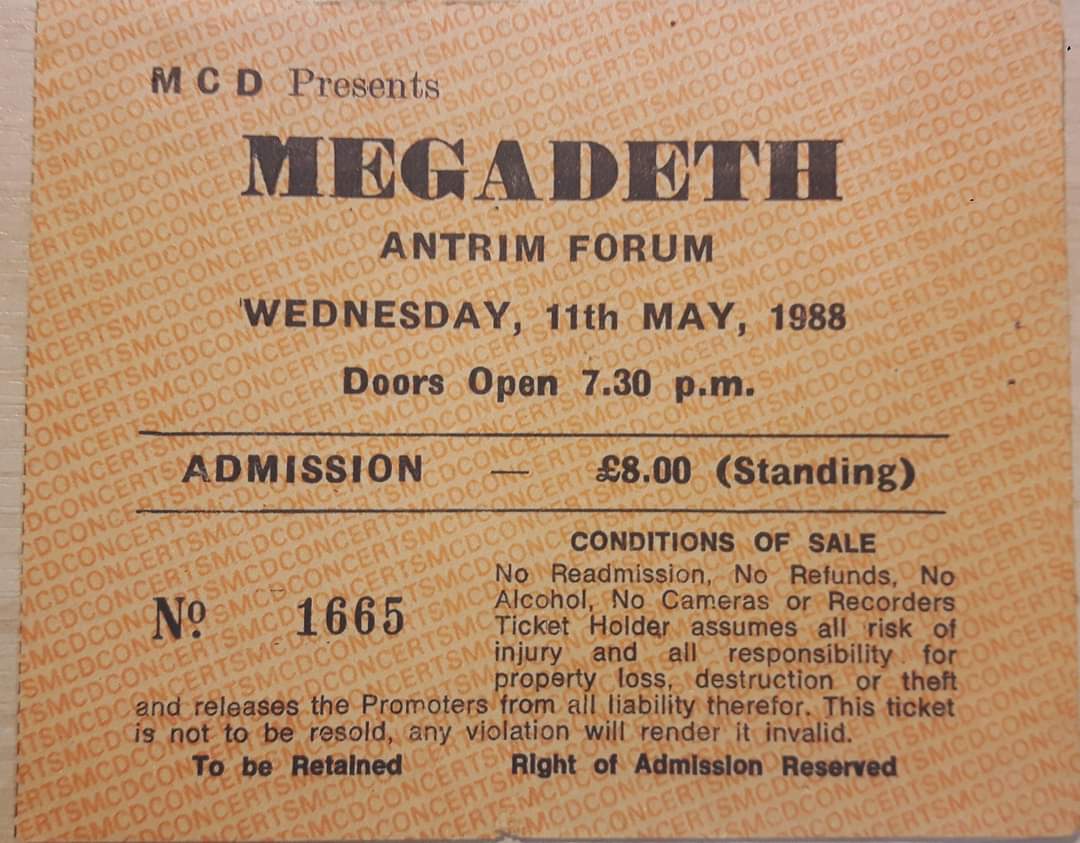 belfastEmpire's tweet photo. Didn't know Megadeth played Antrim. https://t.co/Il69SFNwJK