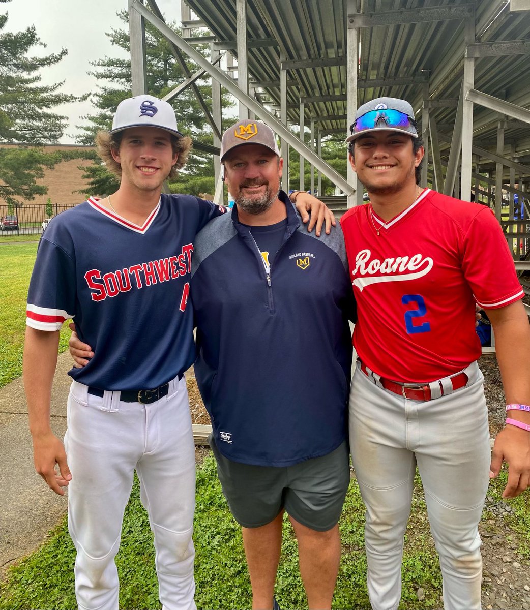 Looking forward to watching <a href="/BlakeRowe23/">Blake Rowe</a> and <a href="/snchzjsh2/">Josh Sanchez Harris</a> compete against each other this afternoon. Loved coaching these two guys. #showcasebaseball #midlandbaseball @RoaneStBaseball <a href="/SWTenn_BSB/">Southwest Tennessee Baseball</a> <a href="/MidlandTN/">Midland Baseball TN</a>