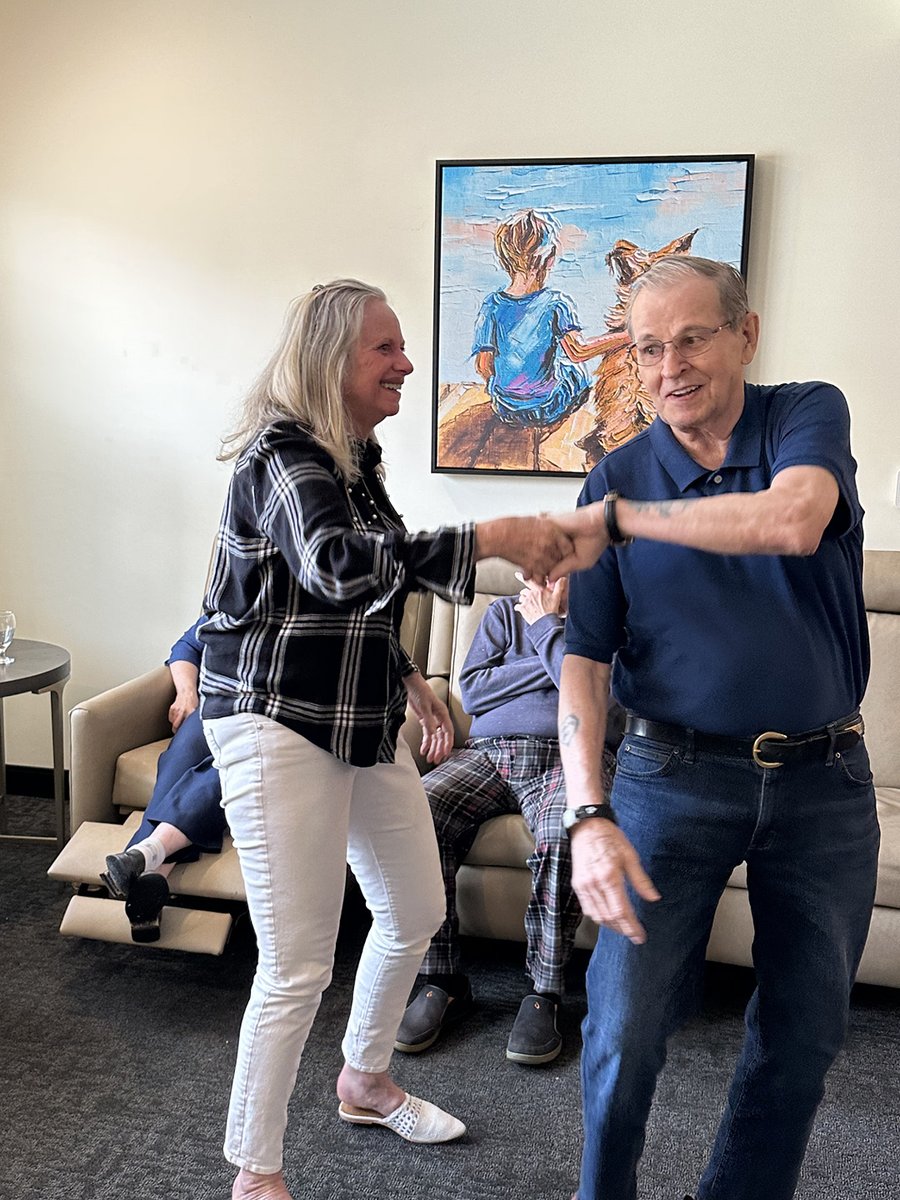 NorwichSprings's tweet photo. It doesn’t matter where you are, just dance! We can’t always choose the music life plays for us, but we can choose how we dance to it.
#TrilogyBFF #seniorliving https://t.co/oqf8EtxYg6