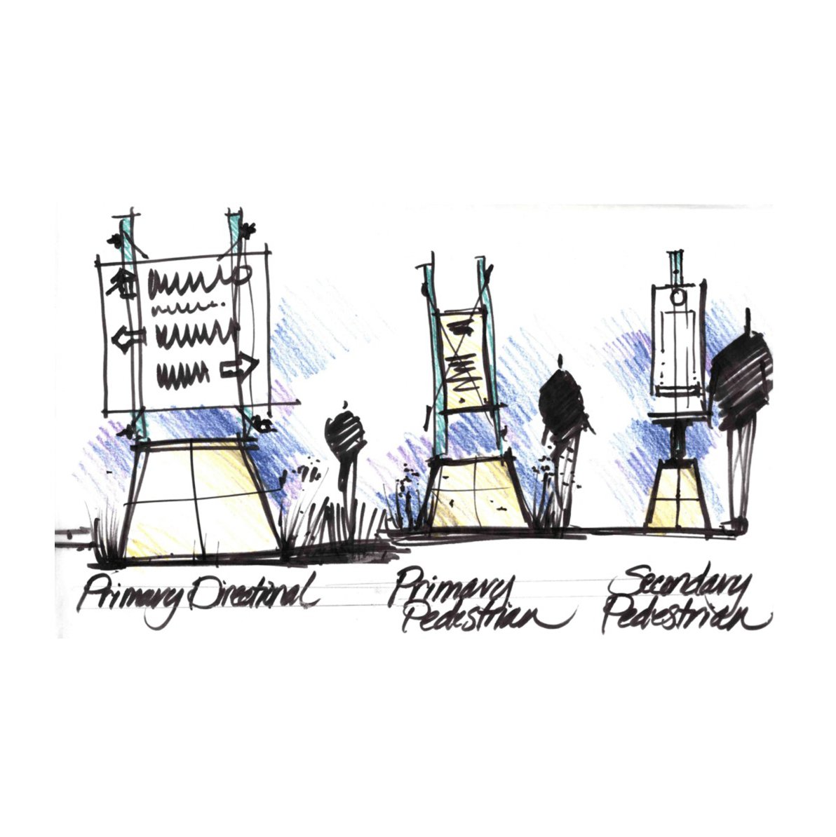 Sometimes a quick sketch is all it takes to communicate a powerful vision - like this pylon ideation concepts.⁠
⁠
⁠
⁠
⁠
#wayfinding #signage #environmentalgraphics #teamforcade #egd #showingyoutheway #branding