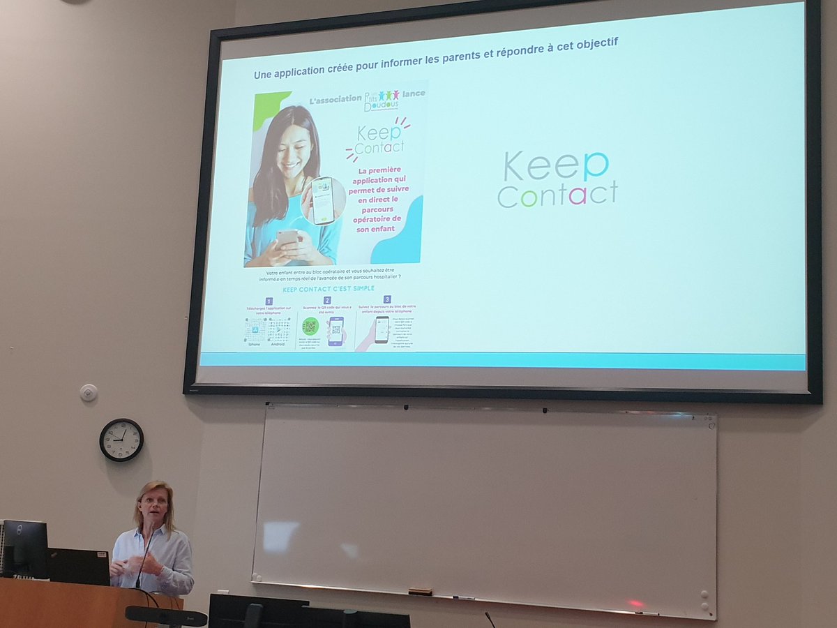 PDoudous's tweet photo. Lors du 12 ème congrès des Infirmiers-anesthésistes du #GrandOuest #GREIA, @nolwennfebvre, notre présidente, a présenté notre future application #KeepContact:
Informer, en temps réel, les parents lors du parcours de leur #enfant au bloc opératoire! #innovationnumérique #santé https://t.co/EHkDTauHos