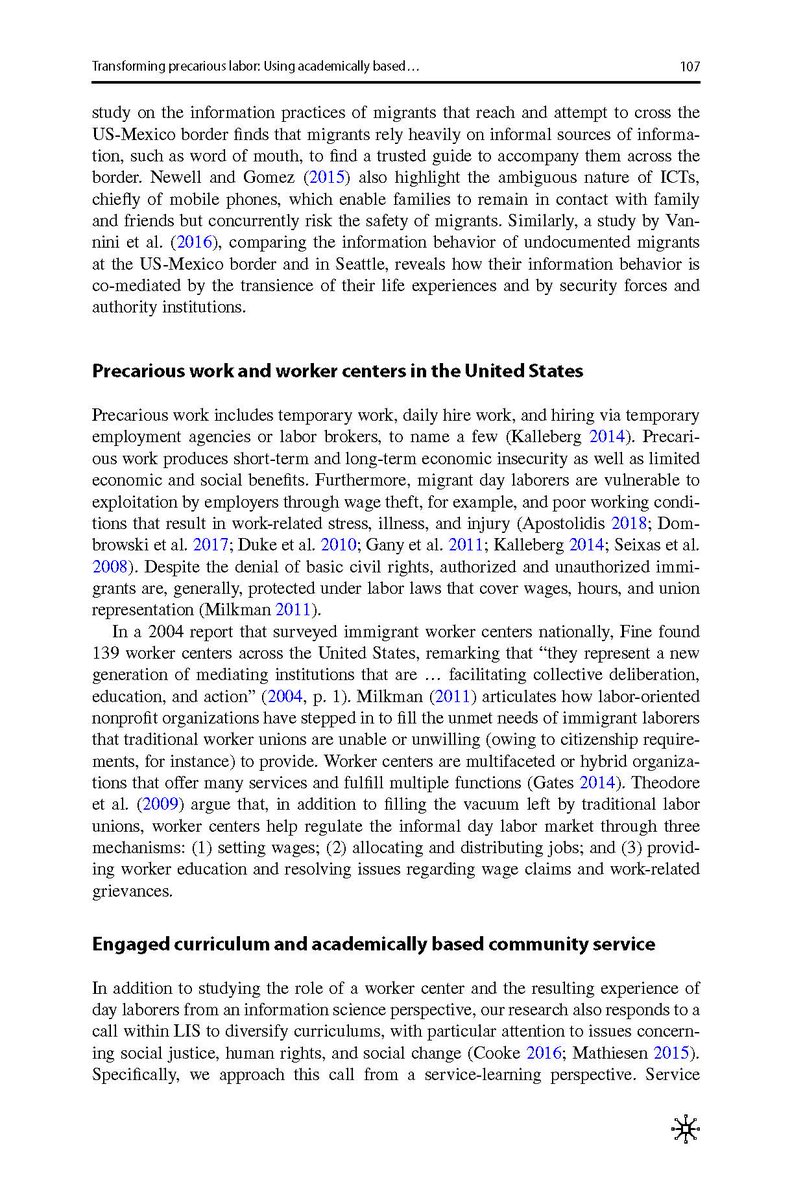 Latino_Studies's tweet photo. NEW ISSUE ALERT: Transforming precarious labor: Using academically based community service to document the role of worker centers for social justice by #RicardoGomez #YubingTian & #YvetteIribeRamirez
Reflexiones Pedagógicas
https://t.co/HSR0dUiOJg
#Vol21 #Iss1 #March2023 https://t.co/dtu3lxdcWE