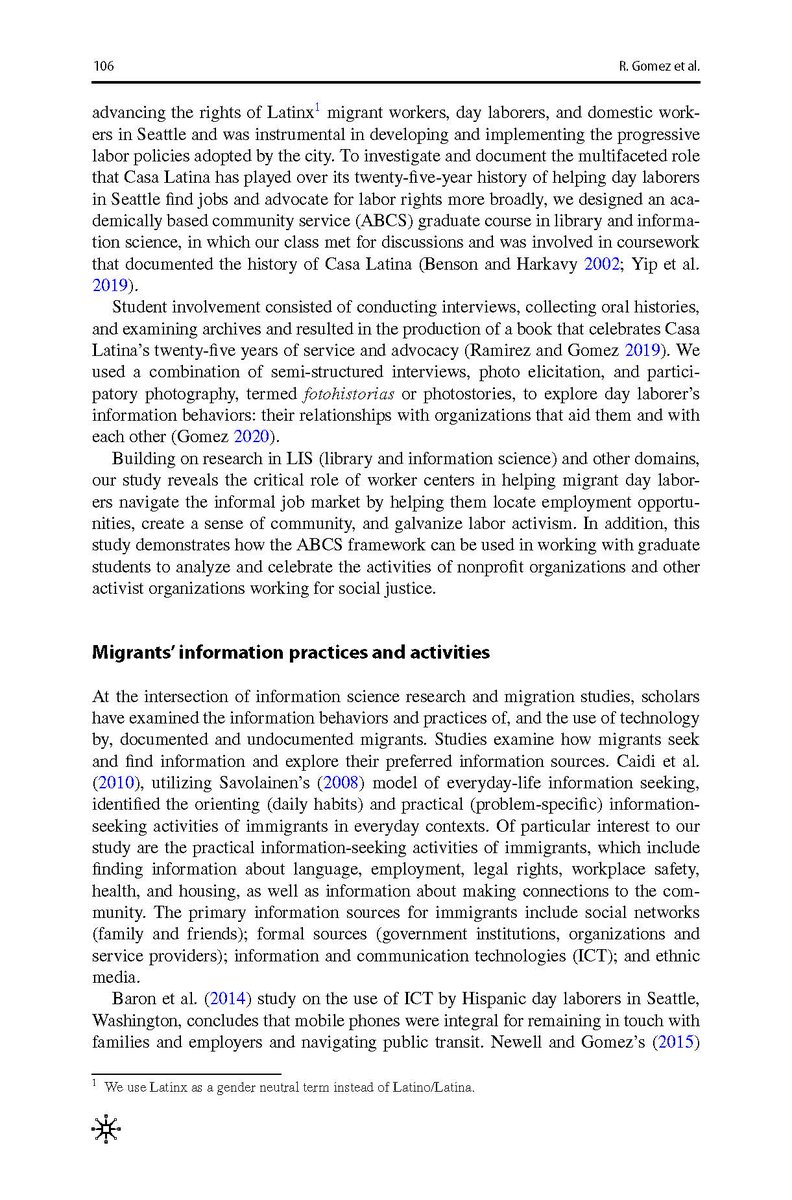 Latino_Studies's tweet photo. NEW ISSUE ALERT: Transforming precarious labor: Using academically based community service to document the role of worker centers for social justice by #RicardoGomez #YubingTian & #YvetteIribeRamirez
Reflexiones Pedagógicas
https://t.co/HSR0dUiOJg
#Vol21 #Iss1 #March2023 https://t.co/dtu3lxdcWE