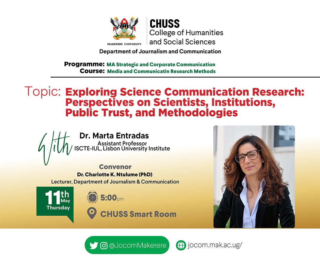 dndyaba's tweet photo. It was indeed a great evening to have a guest lecture with Dr. @mentradas from University Institute of Lisbon for the pioneer class of MA Corporate and Strategic Communication and MA Journalism &amp; Multimedia Studies. Thank you @JocomMakerere @Dr. Dr. Charlotte Ntulume Dr. Lukanda https://t.co/Ta5NyjWyDy