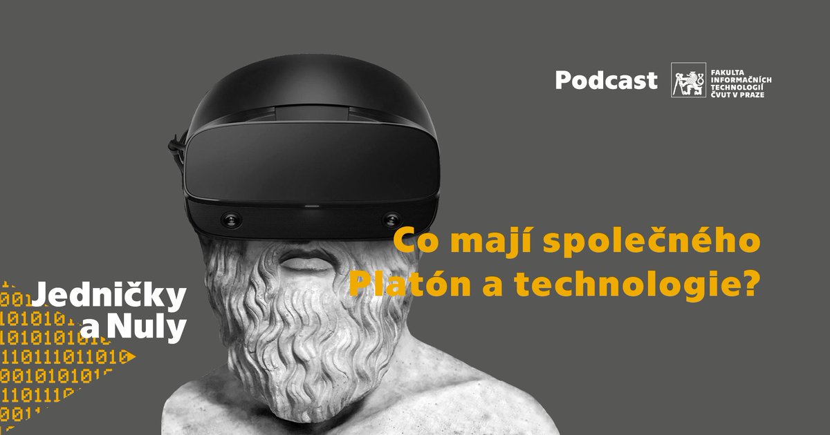 FIT_CTU's tweet photo. #Podcast ▶️ Co mají společného Platón a technologie? 🧠 O propojování humanitní a technologické vědy je nový díl podcastu #JednickyaNuly. Moderátorka @sarapolak_cz si pozvala kolegy z výzkumné skupiny @cchaos_research. 🎧 https://t.co/g4bcgUogL1 #platon #technologie https://t.co/KrKJKYgyk5