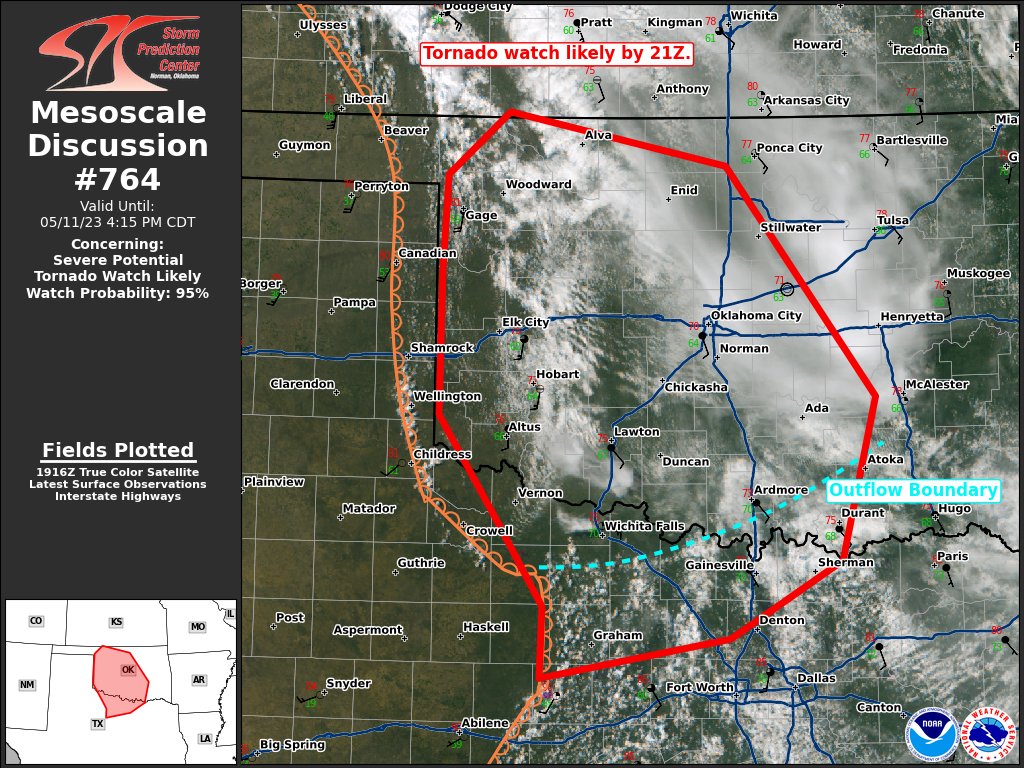 2:24pm CDT #SPC_MD 0764 , #okwx #txwx #kswx, spc.noaa.gov/products/md/md…