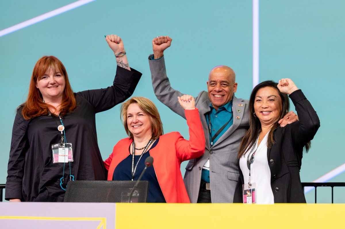 Honoured to continue serving as CLC Secretary-Treasurer – working for workers, building transparency & accountability, and fighting alongside @PresidentCLC, @CLCVPSiobhan and @larryrousseau for a better future for everyone. Thank you for your support. Let's get to work! #CLC2023