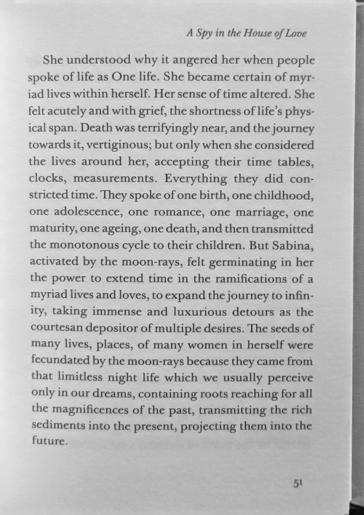 ᅠᅠ
ᅠ
ᅠ              A Spy in the House of Love, Anaïs Nin 

ᅠᅠ
ᅠ