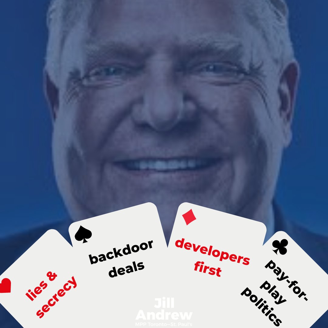 Today, we forced <a href="/fordnation/">Doug Ford</a> to show his hand.

One thing was made clear. He's stacking the deck against Ontarians. 

#ONPoli