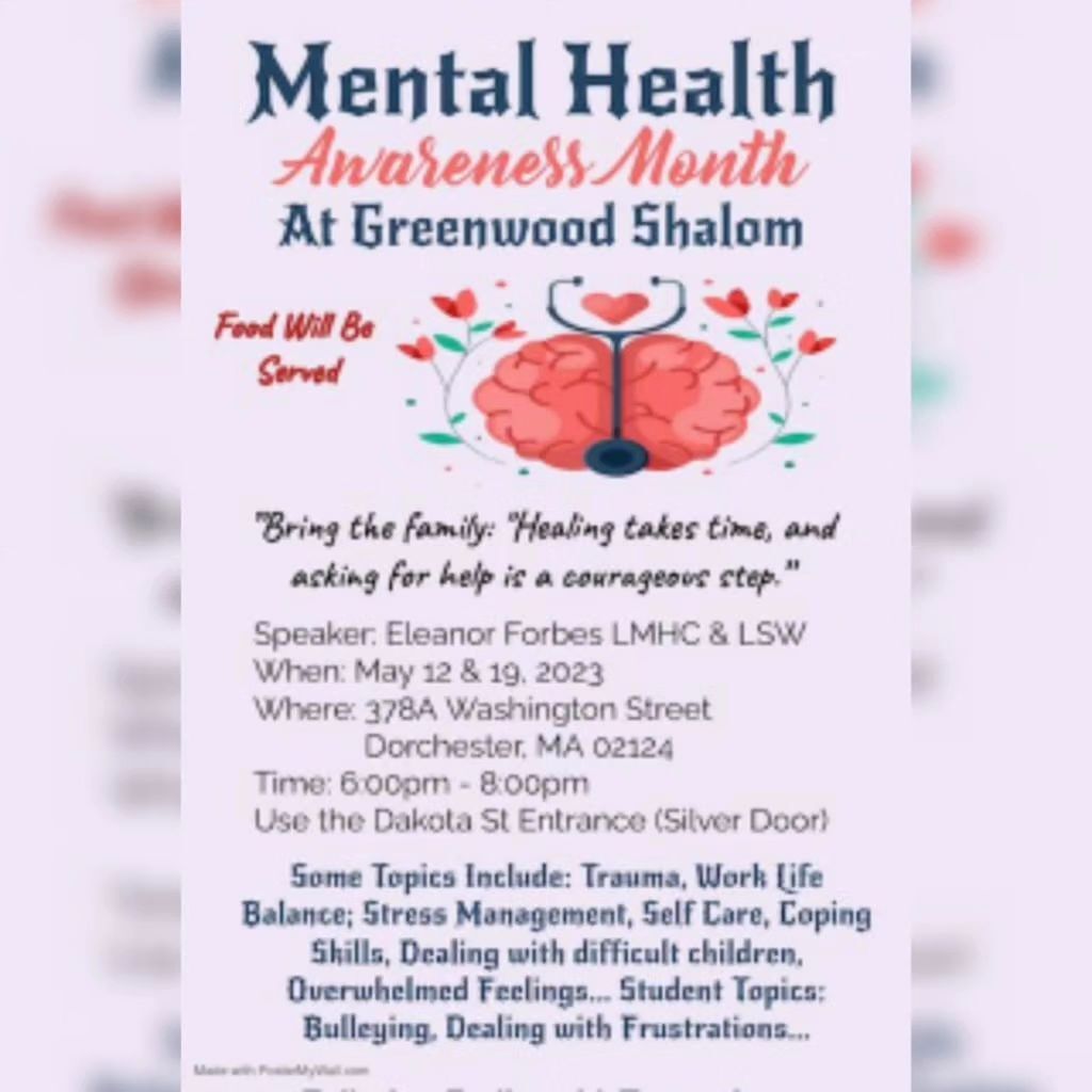 DJCasperts's tweet photo. #MentalHealthAwareness come out for an informative session Tomorrow May 12th from 6-8P. 378A Washington St. Dorchester, MA 

Food will be served https://t.co/LuC4I2Pt9r https://t.co/YKl61qg6wQ