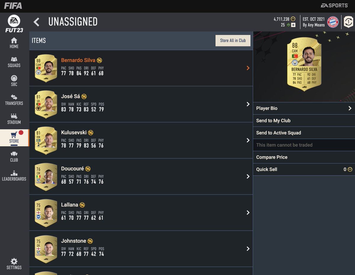 Alex_BAM_11's tweet photo. @EAFIFADirect I just packed a gold Bernardo Silva in the Web App. Isn't that suppose to be a TOTS card? https://t.co/kO2SLQ6zQJ