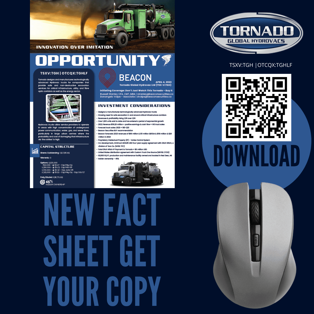 Learn More About Tornado Global Hydrovacs:  

howardgroupinc.com/tornado/ 

$TGH.V | $TGHLF #tornado #tornadoglobalhydrovacs #tsxv #otcqx #trucks #beacon #beaconsecurities #eps #earnings #growth #ebitda #ebitdas #cashflow #netpositive #profit #profitable