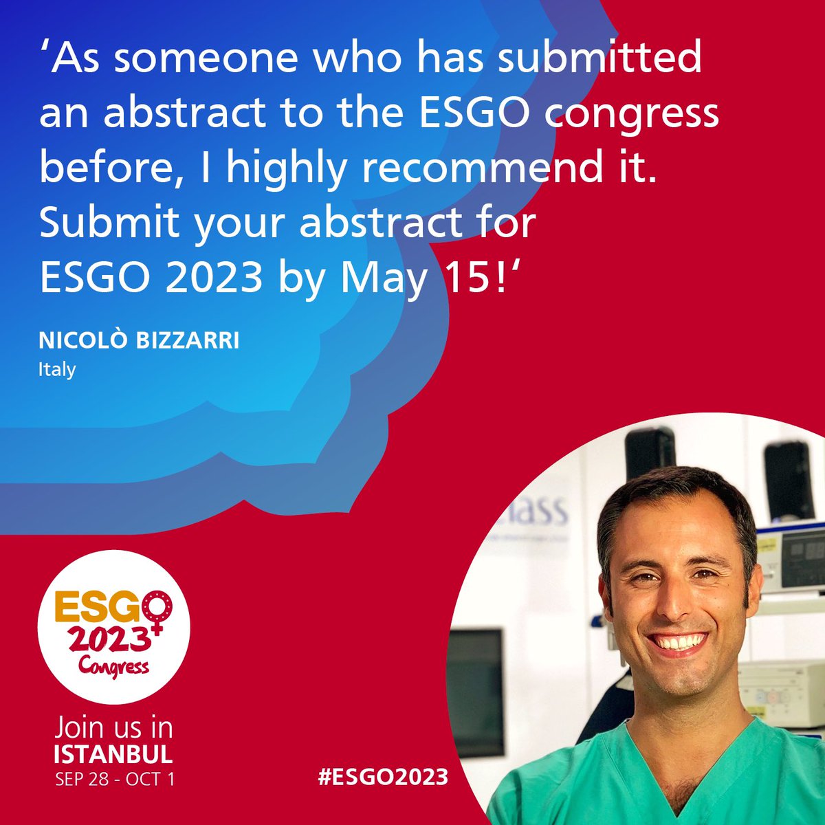 Nicolò Bizzarri (@nicolobizzarri) on Twitter photo Only few days left to submit the abstract for <a href="/ESGO_society/">ESGO</a> congress in Istanbul! It is a unique opportunity to present your research in front international experts! #ESGO2023 <a href="/ENYGO_official/">European Network of Young Gynae Oncologists</a> <a href="/IJGCfellows/">IJGC Fellows</a> <a href="/IJGConline/">IJGC</a> <a href="/BgcsFellows/">BGCS fellows</a> <a href="/BgcsFellows/">BGCS fellows</a> <a href="/SERGS_org/">SERGS</a> Only few days left to submit the abstract for <a href="/ESGO_society/">ESGO</a> congress in Istanbul! It is a unique opportunity to present your research in front international experts! #ESGO2023 <a href="/ENYGO_official/">European Network of Young Gynae Oncologists</a> <a href="/IJGCfellows/">IJGC Fellows</a> <a href="/IJGConline/">IJGC</a> <a href="/BgcsFellows/">BGCS fellows</a> <a href="/BgcsFellows/">BGCS fellows</a> <a href="/SERGS_org/">SERGS</a>
