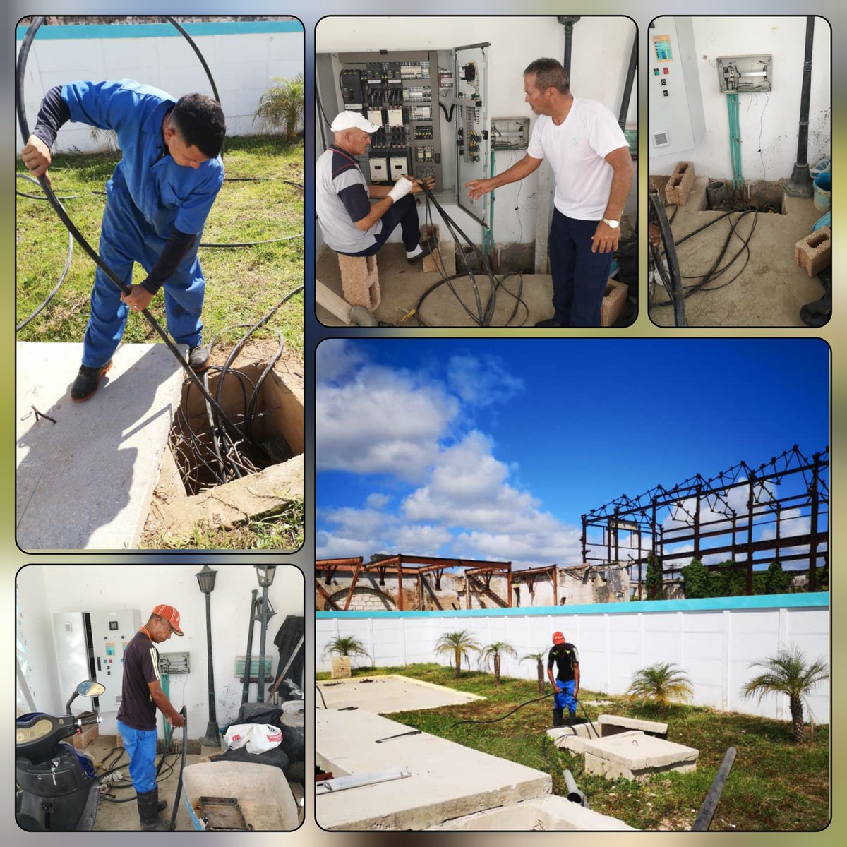 Continúan avanzando los trabajos en la EBAR La Marina del municipio de Cárdenas, ahora con la instalación del cableado de fuerza y sensores.
#aguasvaradero
#AguaySaneamientoCuba
#MatancerosEnVictoria
#CardenasEnVictoria