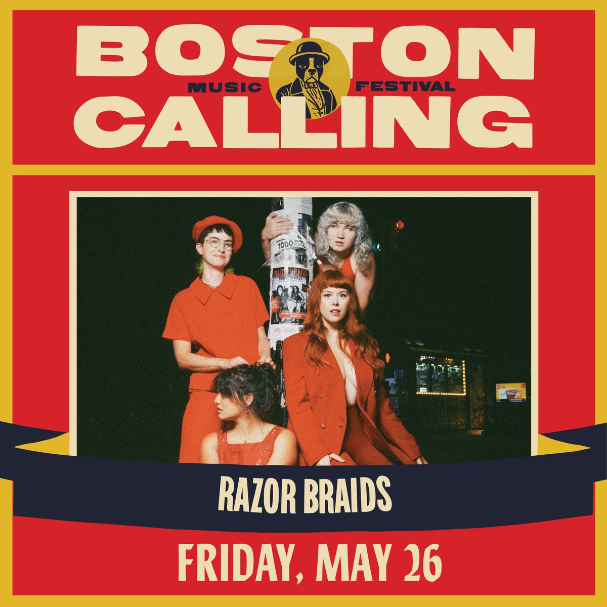 UPDATE: Friday Set Times! We're thrilled to announce the addition of Razor Braids to the Green Stage line up! Leon will no longer be performing. #BostonCalling