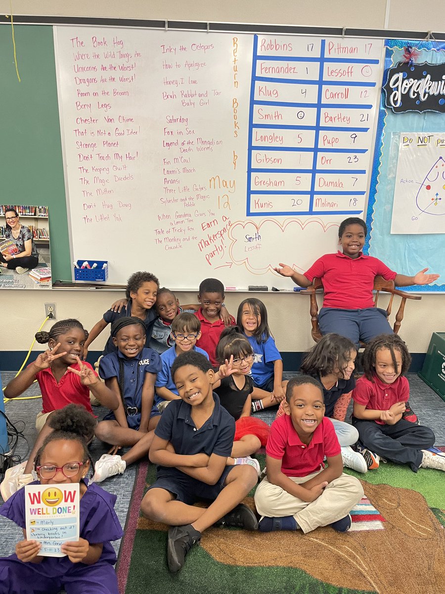 I had fun celebrating our Year in Review with this precious Kindergarten class! We read 30 books together this year and they were still recalling details! #hubofschool #welovebooks #librarylove
