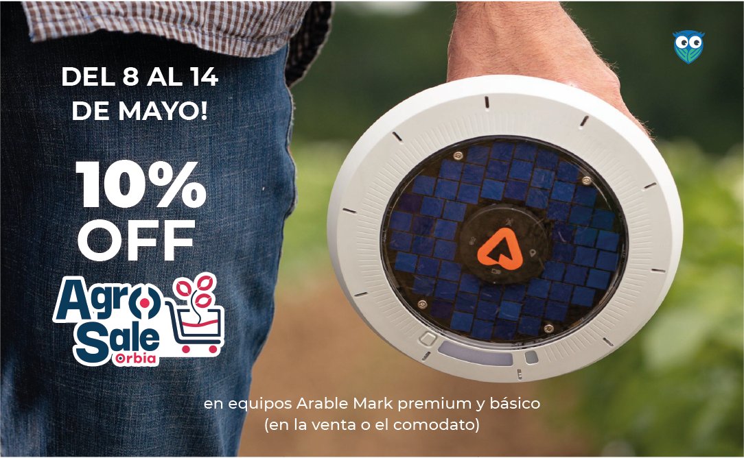 Caburearg's tweet photo. QUEDAN TAN SÓLO 3 DÍAS!!!

🗓 ¡Del 8 al 14 de mayo encontramos en el AgroSale de Orbia!

👉 10% off en equipos Arable Mark Premium
(en la Venta o el comodato)

👉 10% off en equipos Arable Mark Básico
(en la Venta o el comodato)

@ArableLabs @OrbiaArg https://t.co/CMRY9jgXOu