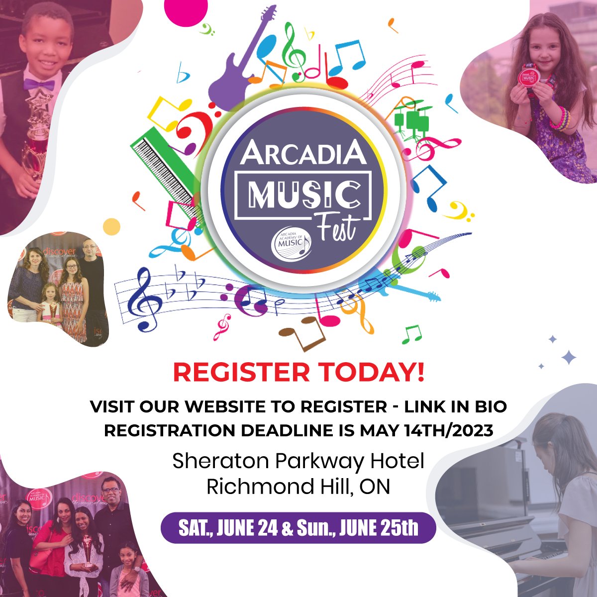 Don't forget that registration is open for 2023 Arcadia Musicfest! Register today! #arcadiamusicfest #arcadiaacademyofmusic #musiclessons #musicforkids #arcadiamusic