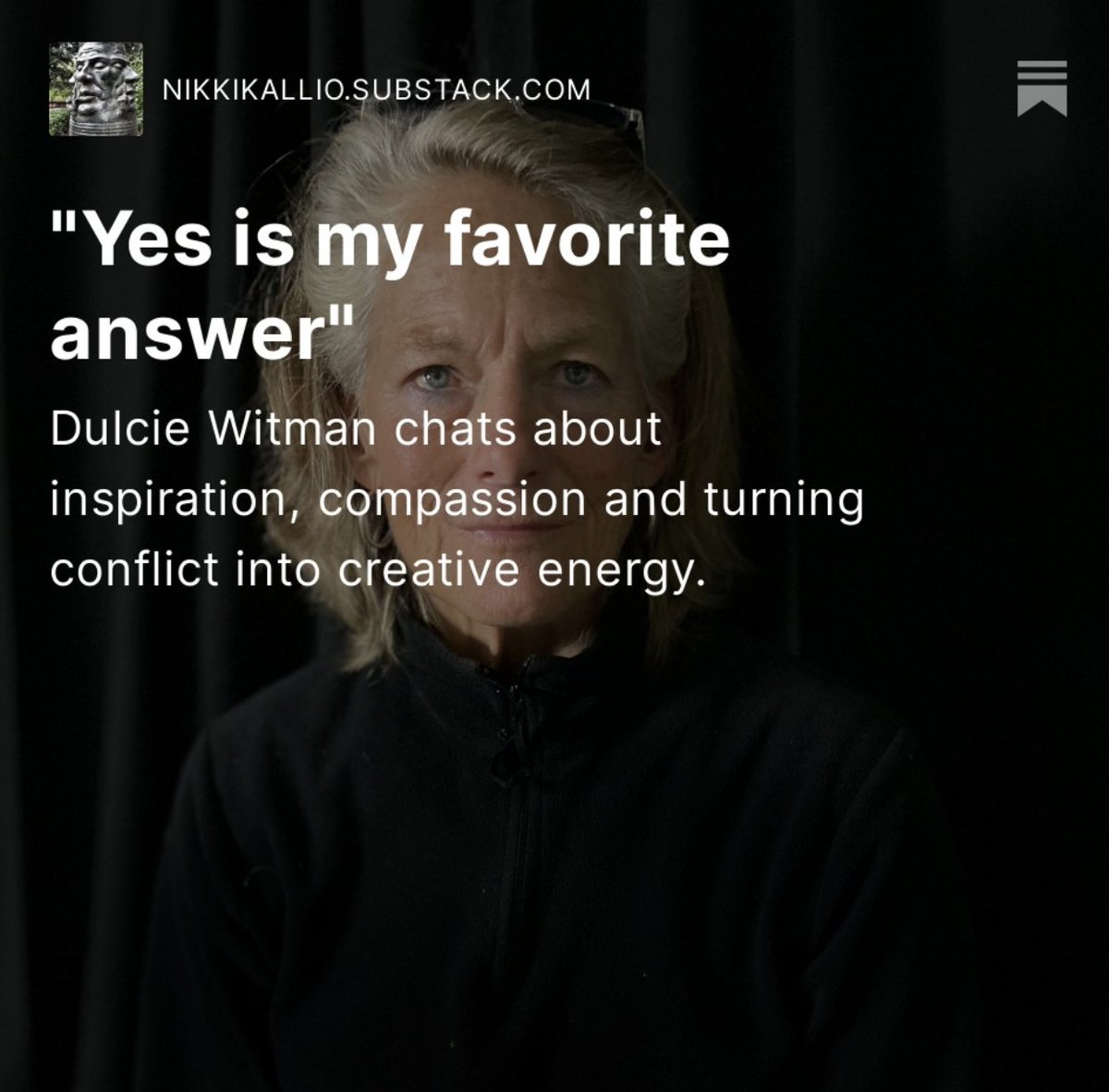 This September, Dulcie Witman will lead a group of writers to Yellowstone National Park along with Ammi Midstokke with wideopenwriting.com. In this Eyes on Imagination piece, we chat virtually about creativity, revisions, and gaining compassion. nikkikallio.substack.com/p/yes-is-my-fa…