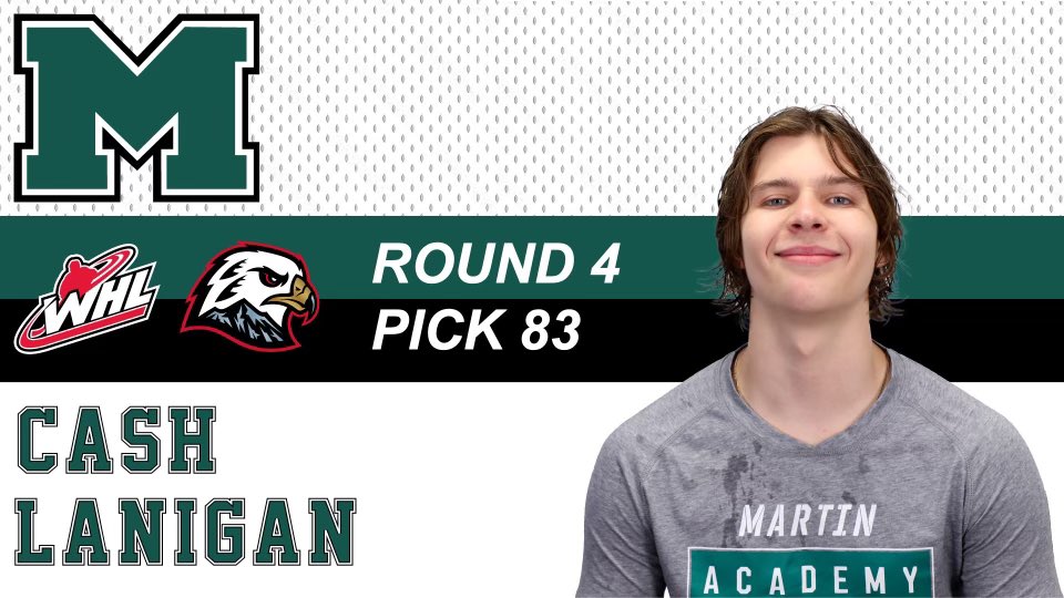 Martin Academy (@martinacademy_) on Twitter photo Congratulations to Cash Lanigan on being selected in the 4th round with 83rd pick by the <a href="/pdxwinterhawks/">Portland Winterhawks</a> in the 2023 <a href="/thewhl/">Western Hockey League</a> draft #WHLDraft Congratulations to Cash Lanigan on being selected in the 4th round with 83rd pick by the <a href="/pdxwinterhawks/">Portland Winterhawks</a> in the 2023 <a href="/thewhl/">Western Hockey League</a> draft #WHLDraft