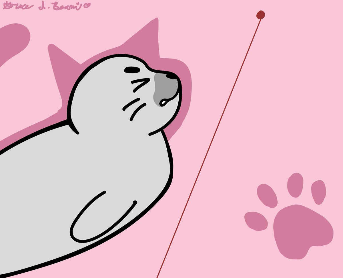 I tried to redo my cat seal for class. My teacher is still going to hate it but whatever lol 🦭🐈💖