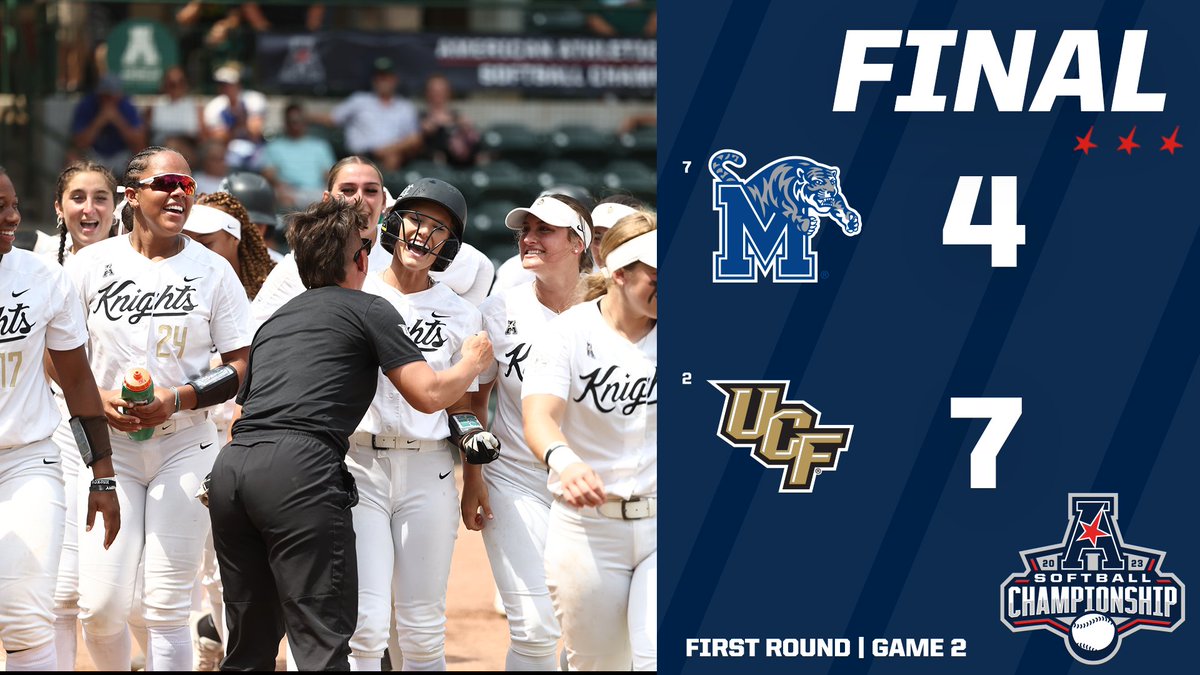 👏👏👏👏👏👏

RT @American_Conf: 7 unanswered runs from @UCF_Softball to win and move on to the semifinals!🥎

#AmericanSB