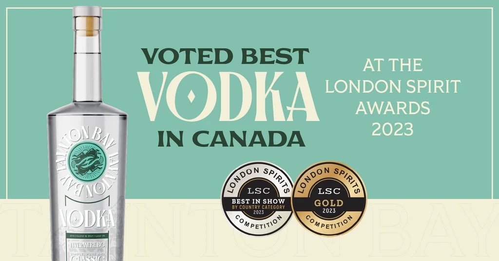 Raise your glasses! Our partners at Taynton Bay Spirits have won a Gold Medal and the coveted "Best in Show" title for their outstanding triple distilled, all-natural vodka at the 2023 London Spirits Competition!

Read more at tayntonbayspirits.com/blogs/news/inv…
