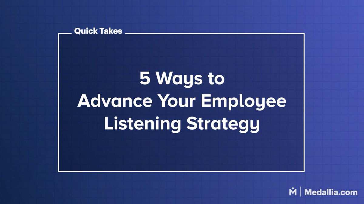 Get ready to go from periodic surveying to continuous understanding — watch to discover how to advance your employee listening strategy. 👂

bit.ly/3O1KUcQ | #EmployeeListening