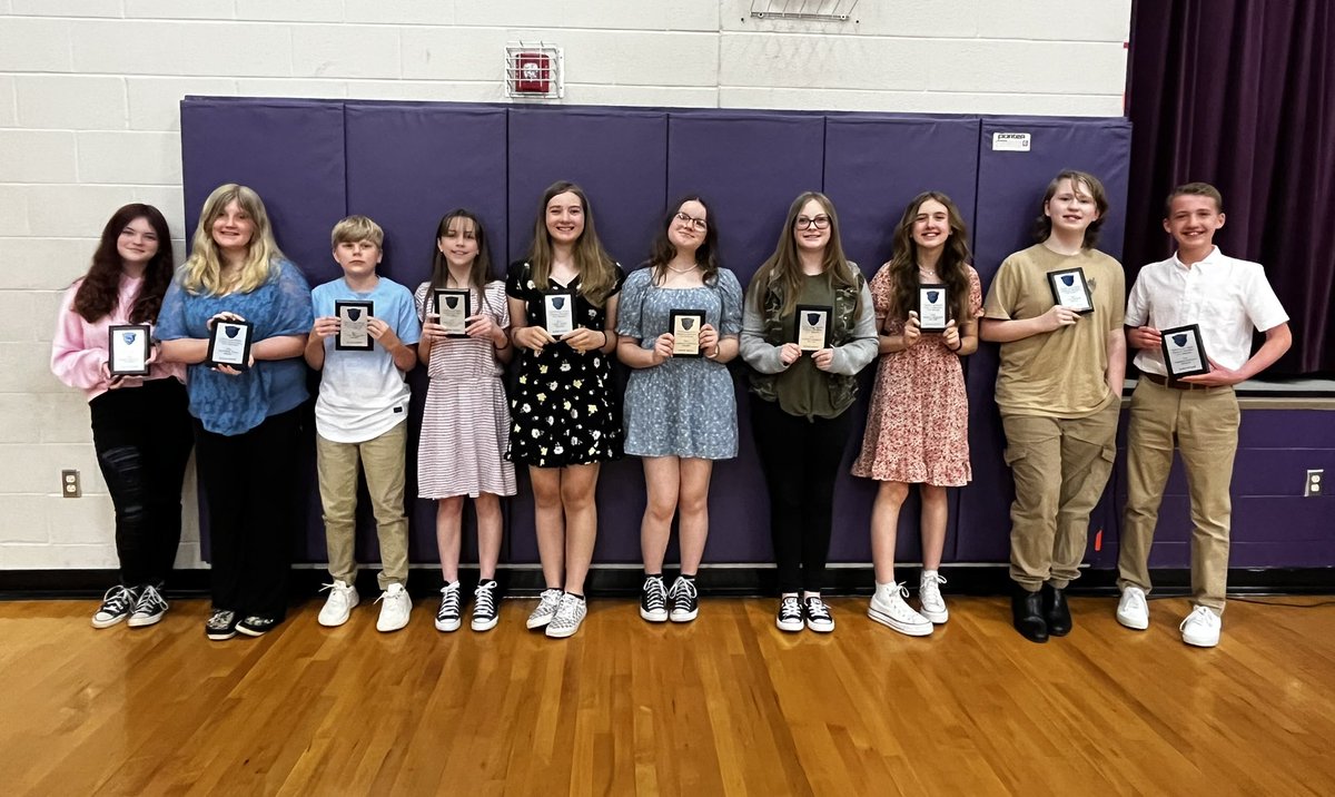 Portland West Middle School Awards Day 7th Grade Top 10