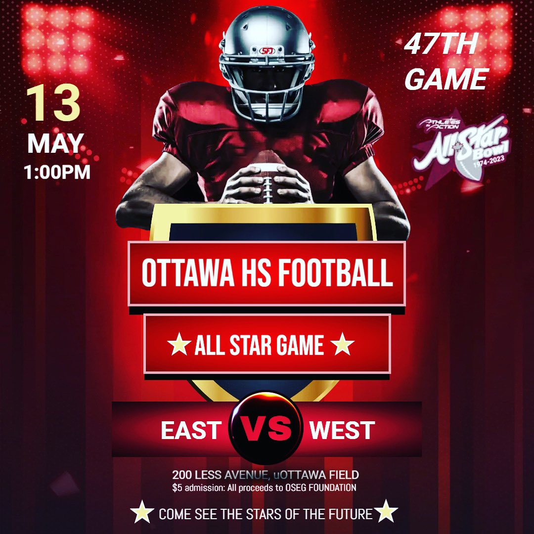 Ottawa High School Football All Star game is BACK!!