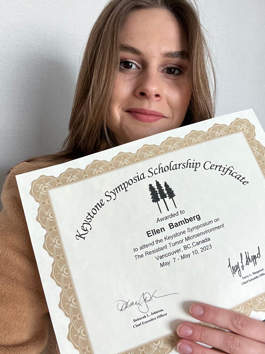 CU Anschutz Cancer Biology Graduate Program (@cucancerbio) on Twitter photo Congrats to <a href="/EllenBamberg/">Ellen Bamberg</a> in the <a href="/PeterKabos/">Peter Kabos</a> lab and <a href="/LiWeiKuo7/">Li-Wei Kuo</a> in the <a href="/JenRicher3/">JenRicher</a> for outstanding poster presentations at the Keystone "The Resistant Microenvironment" conference! Congrats to Ellen on a travel award too! #BestYouCANB Congrats to <a href="/EllenBamberg/">Ellen Bamberg</a> in the <a href="/PeterKabos/">Peter Kabos</a> lab and <a href="/LiWeiKuo7/">Li-Wei Kuo</a> in the <a href="/JenRicher3/">JenRicher</a> for outstanding poster presentations at the Keystone "The Resistant Microenvironment" conference! Congrats to Ellen on a travel award too! #BestYouCANB