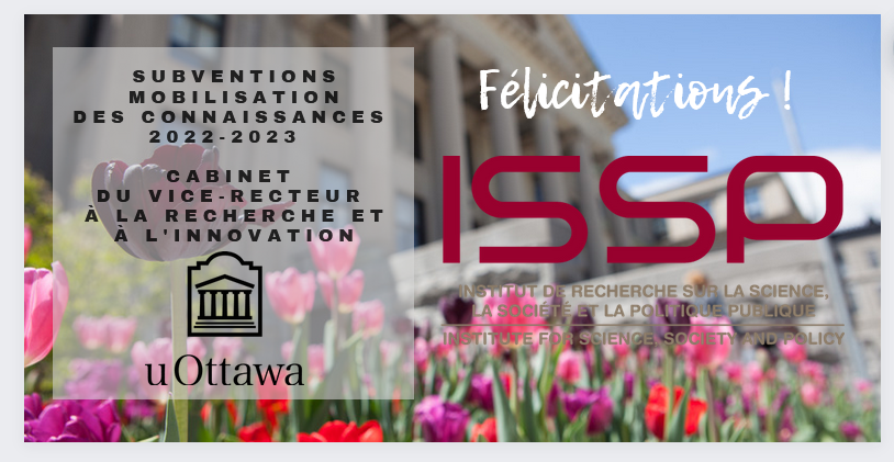 uOttawaMLagace's tweet photo. Félicitations à l'@ISSP_uOttawa pour la subv.  en mobilisation des connaissances du CVRRI qui lui est octroyée pour des ateliers et publications visant à  éclairer les Pol. Publ. sur des enjeux ​scientifiques et sociétaux !
➡️https://t.co/Kp5EoEQW1I
@uOttawaResearch @uOttawaFSS https://t.co/jonMRjPJ27