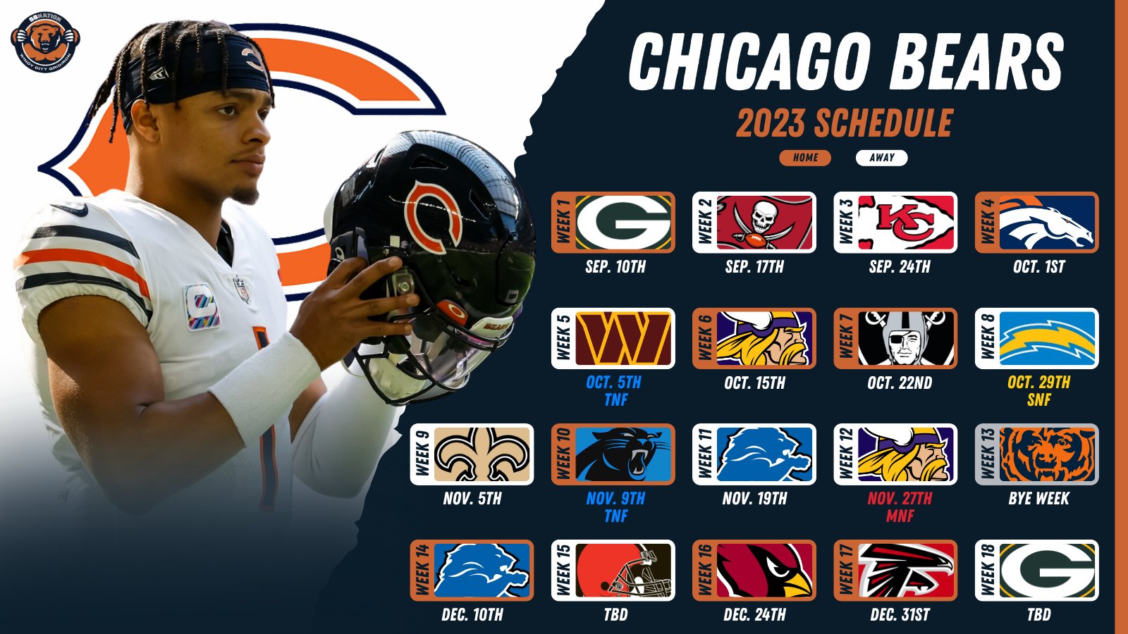 Chicago Bears Football Schedule, 51% OFF