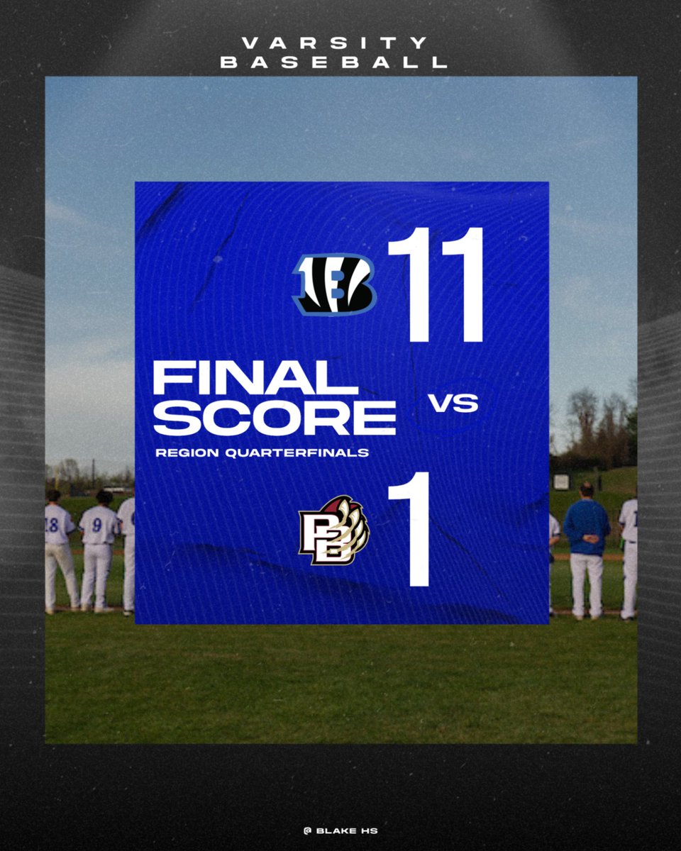 Congrats to Varsity Baseball for advancing to the Region Semifinals with an 11-1 victory over Paint Branch! Josh Galvin went 3-3 with a double, a triple and three RBIs to lead the Bengals.