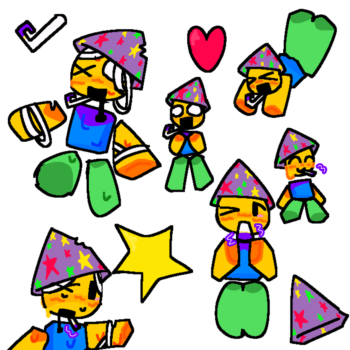 silly 🌈✨ on X: Had the urge to draw noob w/ big heart eyes & a squiggly  mouth #roblox #robloxart  / X