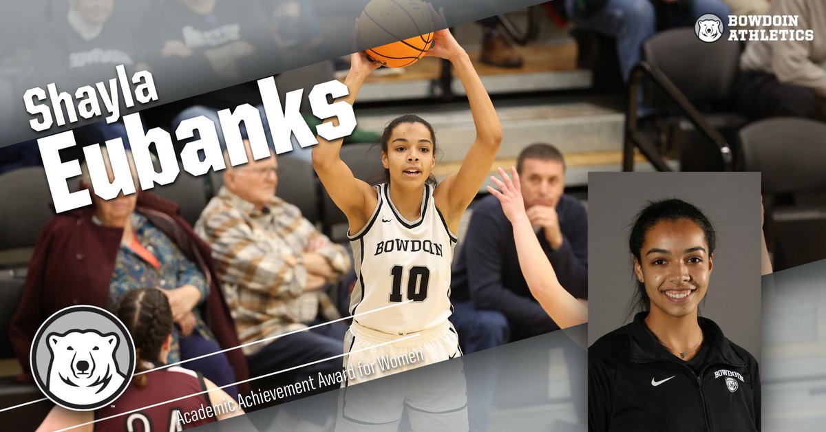 Up next is the Academic Achievement Award for Women and this year’s recipient is Shayla Eubanks of @BowdoinWBB #GoUBears #AwardUBears