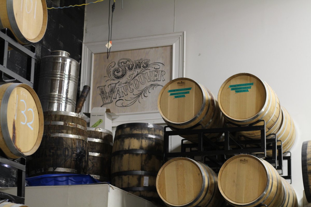 WhiskyNeighbour's tweet photo. Resting whisky holds such promise. Walking around Sons of Vancouver smells so rich, and has me wondering what gems are locked away inside these barrels! #whiskybarrel #sonsofvancouver #whiskyneighbour #whiskyfabric https://t.co/GKLakeMKmV