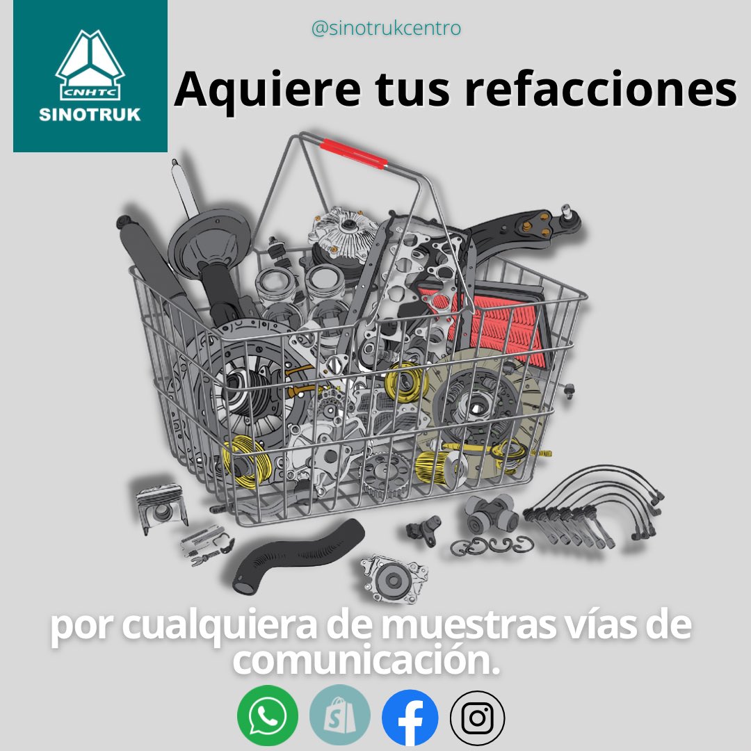 sinotrukcentro's tweet photo. Sinotrukero tus refacciones que NUNCA te falten!👌🏼

Cotiza hoy mismo:

Tel. (56) 3457-7168 

🔥Conoce nuestra tienda en línea 👇🏼👇🏼 

https://t.co/MY0AtIpKzS #sinotrukcentro #refacciones #sitrak #WIX #WixFilters https://t.co/Ccq4NGszDq