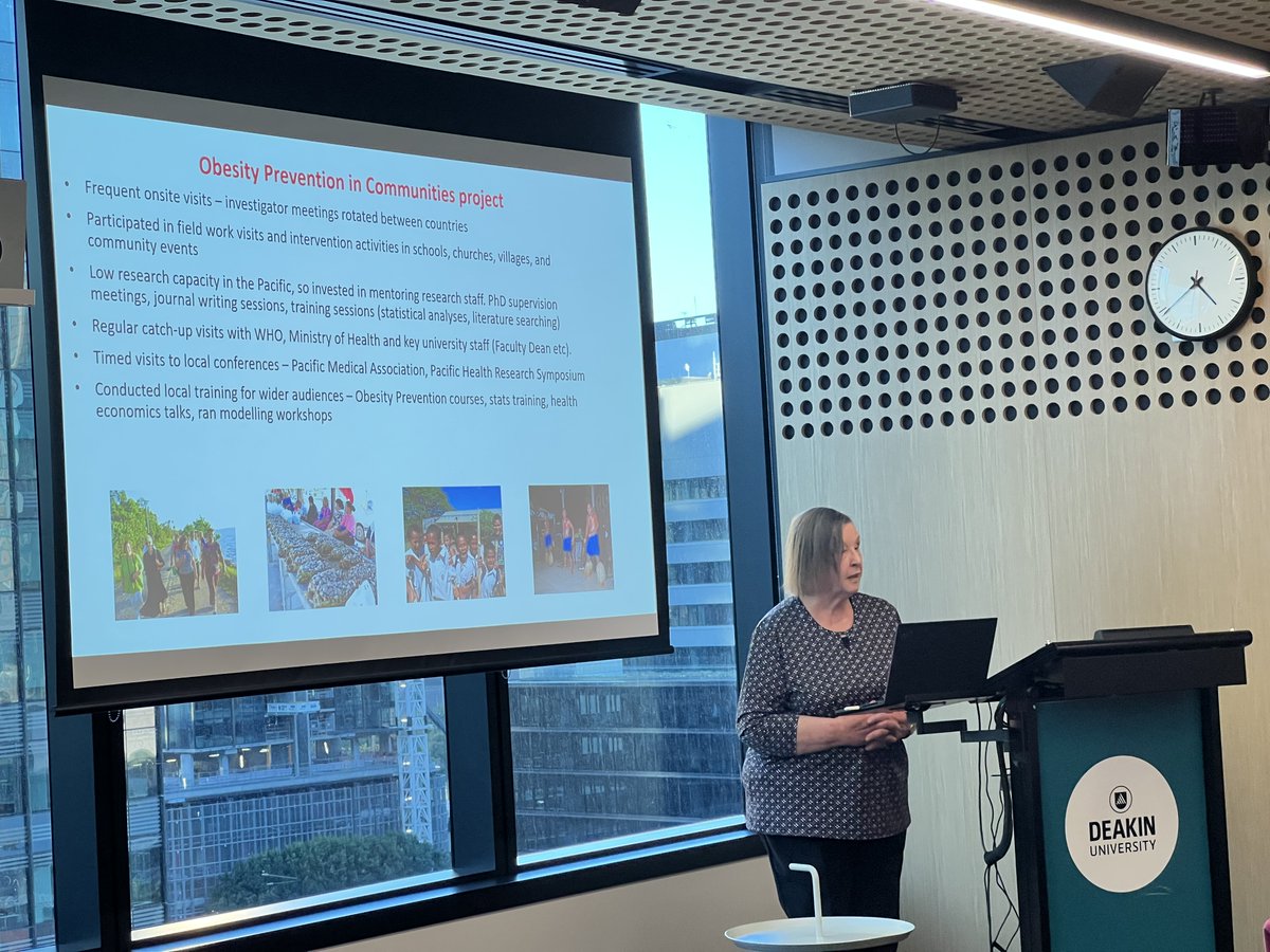 DHE_Deakin's tweet photo. Thrilled to hear dynamic speakers @JaithriA, @marufa_sultana &amp; Marj Moodie from our economics of obesity team on practical strategies for successful collaborations and relationships! Let's shape a healthier future together! #GlobalHealthEconomicsMelbourne @IHT_Deakin https://t.co/fxBkQygJWa