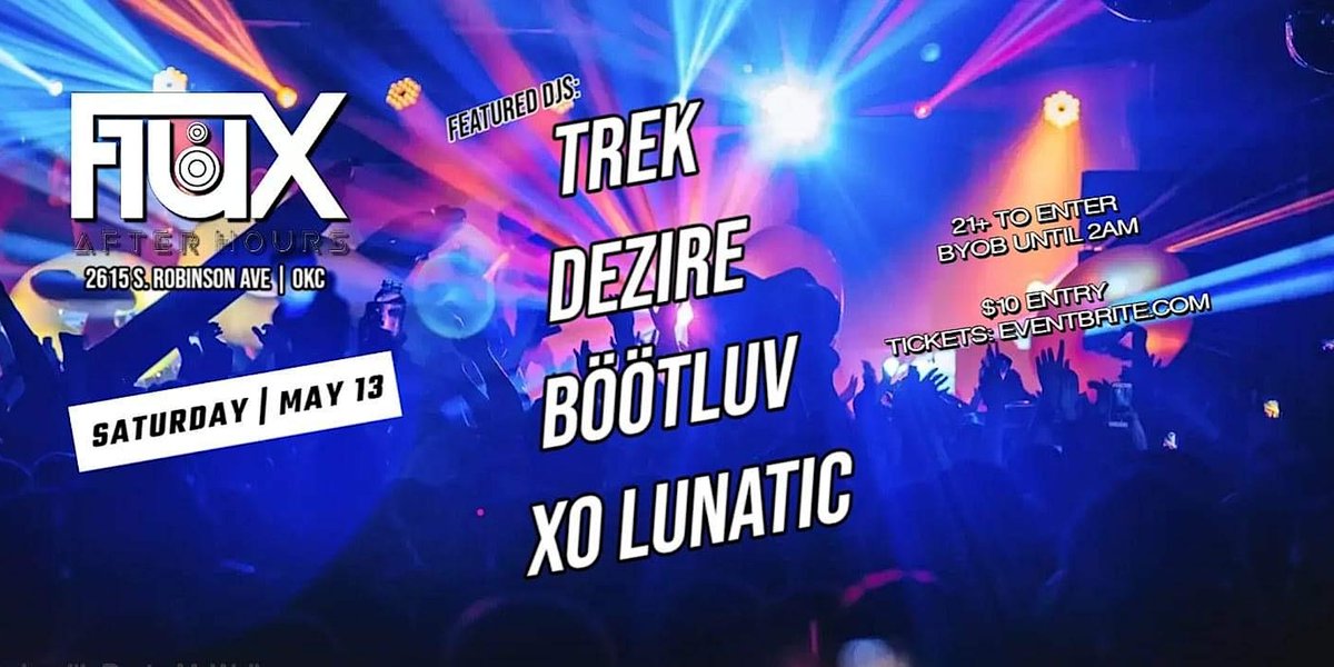 beatrockerdj's tweet photo. F💙L💛U💙X💛A💙F💛T💙E💛R💙H💛O💙U💛R💙S  Get your tickets at https://t.co/H0uxk79lUV. https://t.co/m0XTViX7Kh