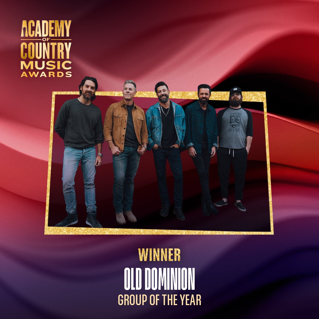 ACMawards's tweet photo. Congrats @OldDominion on taking home Group of the Year at the #ACMawards! 🏆