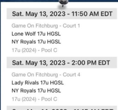 Schedule for this weekends Showcase!!