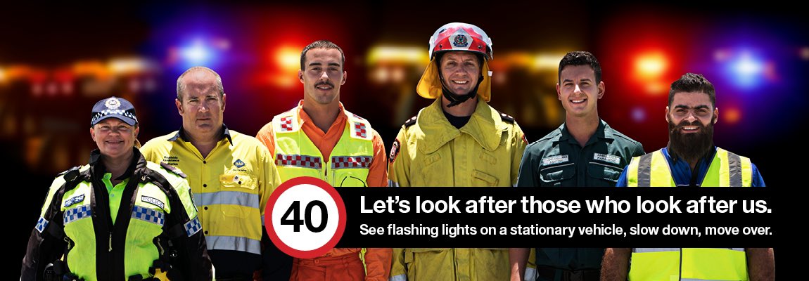 A timley reminder the SLOMO law requires drivers to slow down to 40 km/h when approaching specific stationary emergency vehicles which are displaying flashing lights while attending an incident. #fb