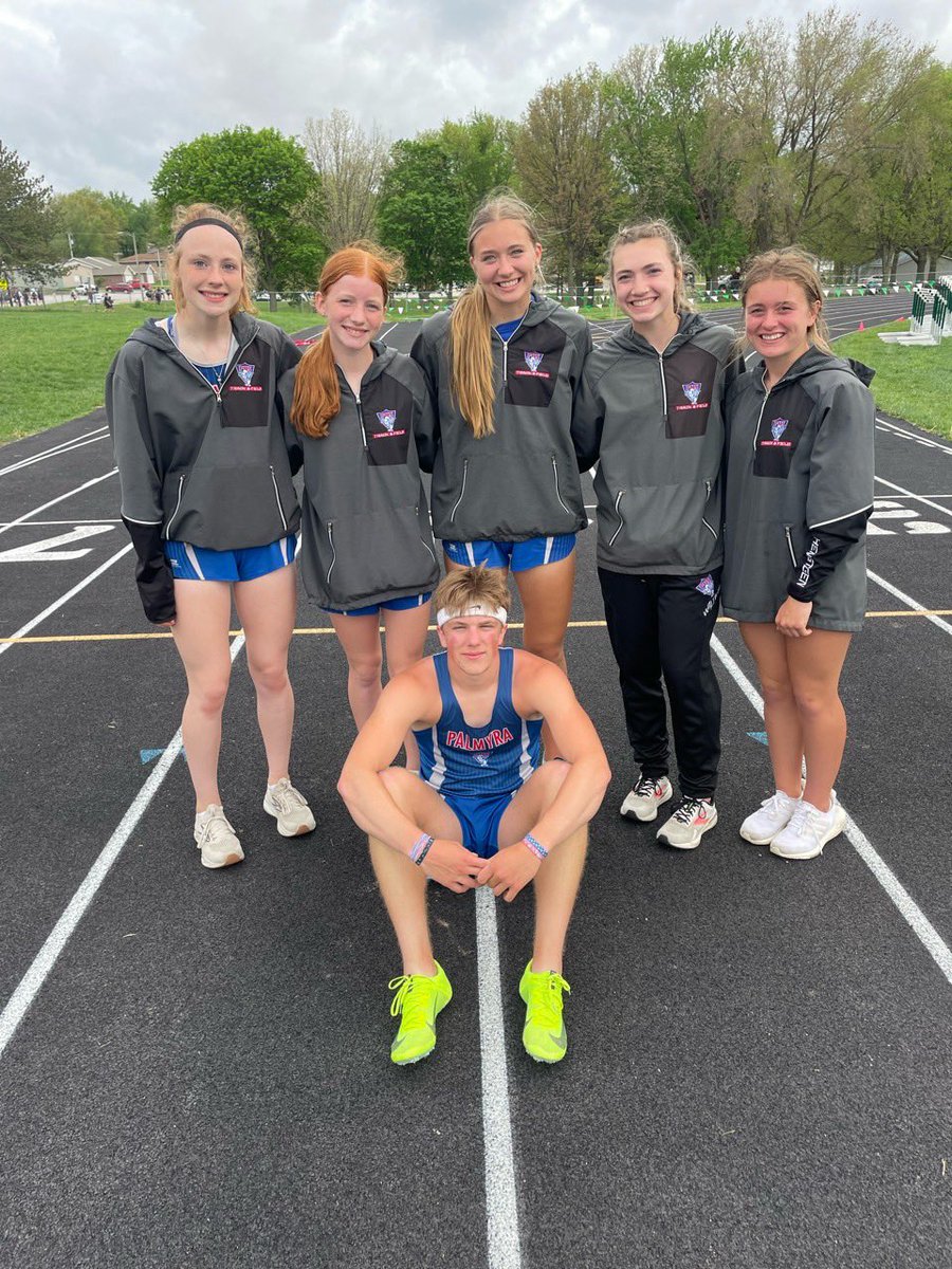 Congrats to our state qualifiers! Girls 4x800 - Rylie, Kinsley, Bella, Erin; Hailey in the 3200 and 1600 and Drew in the 100 and 200! Great job! #GoPanthers