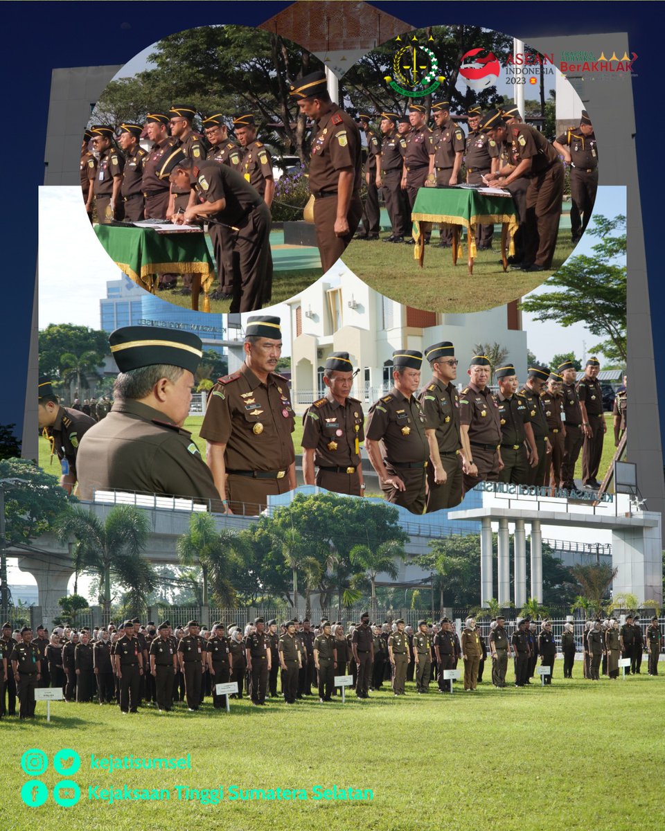 kejatisumsel's tweet photo. Apel Integritas, Kepala Kejaksaan Tinggi Sumatera Selatan dan Jajaran Tandatangani Pakta Integritas Menuju Wilayah Bebas dari Korupsi (WBK) dan Wilayah Birokrasi Bersih Melayani (WBBM) Tahun 2023.

PALEMBANG-Kejaksaan Tinggi Sumatera Selatan Bpk. Sarjono Turin, SH., MH. menggelar https://t.co/HhK4lx1VSo