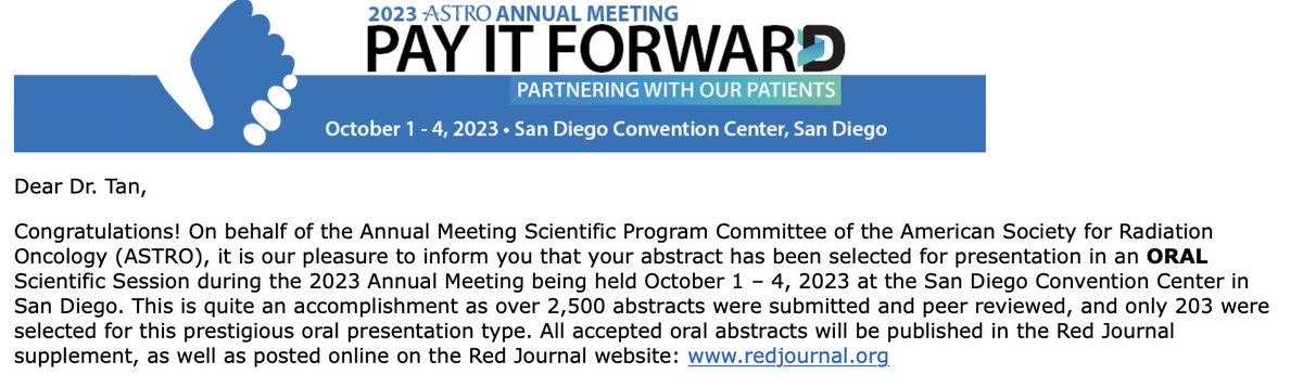 Excited for an oral presentation on #IROCK at #ASTRO2023 in San Diego! Thank you for the support

<a href="/DrCorreaRO/">Rohann Correa</a> <a href="/DrAlexLouie/">Alex Louie MD, PhD</a> <a href="/_ShankarSiva/">Shankar Siva</a> <a href="/dr_alimuhammad/">Muhammad Ali</a> <a href="/AMuacevic/">Alexander Muacevic</a> <a href="/LPonsky/">Lee Ponsky</a> <a href="/SimonLo21054188/">Simon Lo</a> <a href="/ASwaminathMD/">Anand Swaminath</a>
<a href="/dr_cury/">Fabio Cury</a> <a href="/MichaelStaehler/">Michael Staehler</a> <a href="/NicholasZaorsky/">Nicholas Zaorsky, MD MS</a>
<a href="/ASTRO_org/">ASTRO</a> #astro23 #radonc