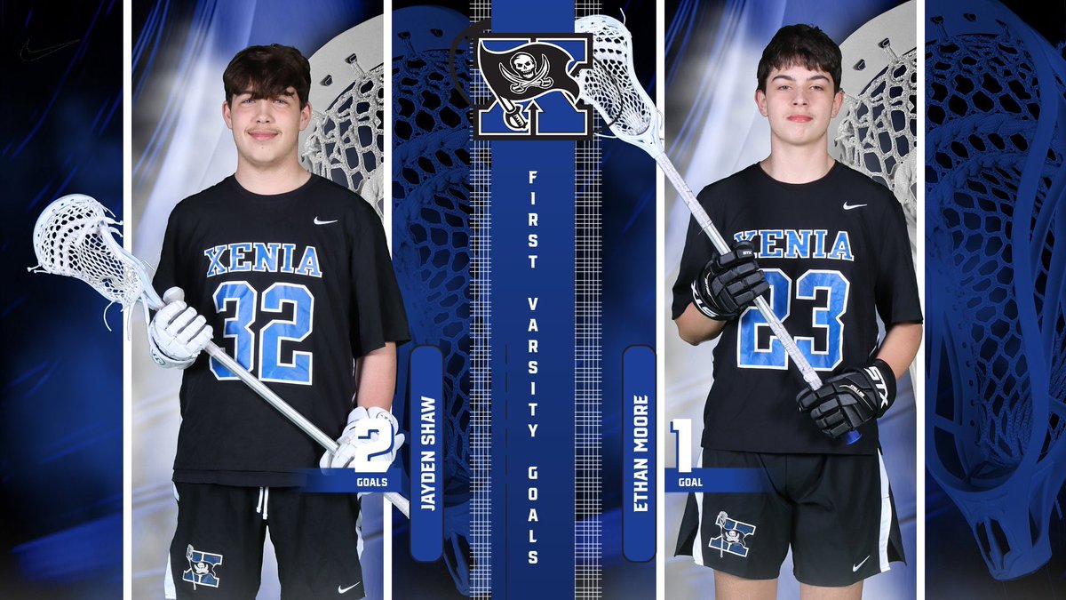 XeniaLax's tweet image. Congrats to @xJaydenx22 and @Ethanmoore_2025 on scoring their first varsity goals tonight against Clinton Massie! #KeepFiring @XeniaAthletics